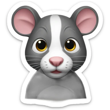 Un raton laveur obèse sticker