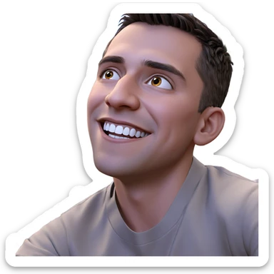 realistic portrait of a boy sticker