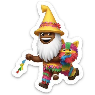 Knome riding a piñata sticker