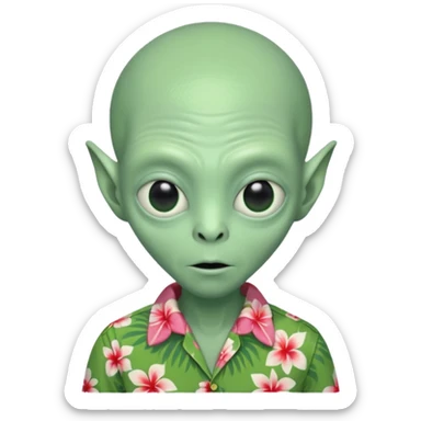 tourist alien sticker