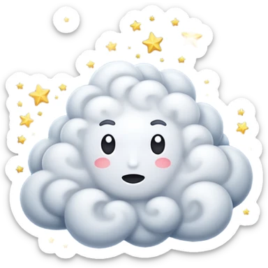 Make a fight dust Cloud with stars sticker