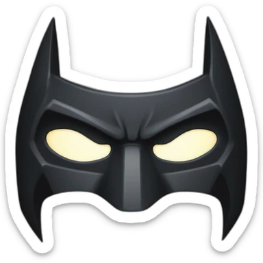 Batman Mask with total White eyes sticker