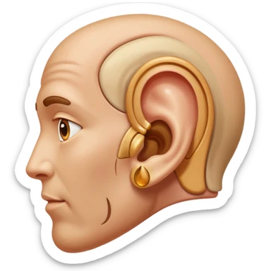 an ear praising God sticker