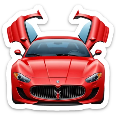 Maserati sports car sticker