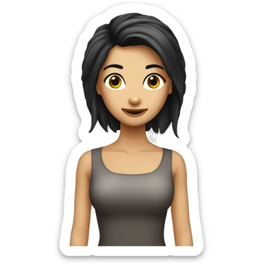 Eisläuferin dunkle Länge haare sticker