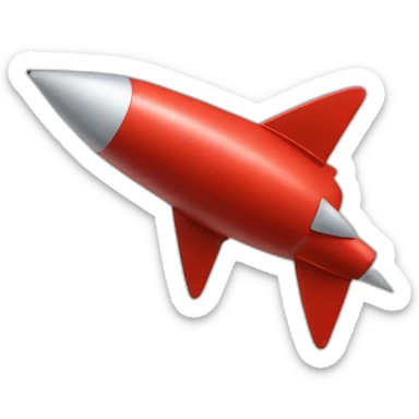 Red rocket dog sticker