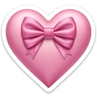 A pink heart with bow sticker