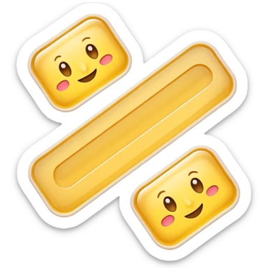 two or three rectangular wax strips, slightly overlapped, soft white paper or fabric backing, visible translucent yellowish wax layer in the center, clean rounded edges, single-use beauty care, soft lighting, subtle shadows, emoji scale sticker