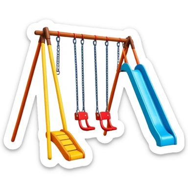 swing set at the playground sticker