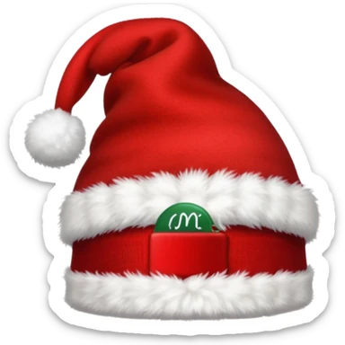 The red Christmas hat sticker