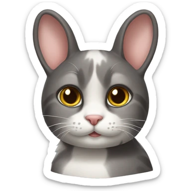 Cat mix bunny sticker