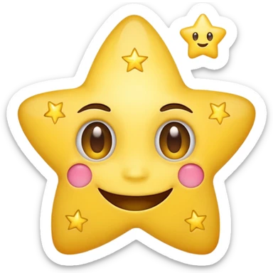Smiling emoji with star eyes sticker