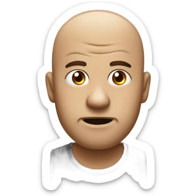 Serious face with squinting eyes ￼ sticker