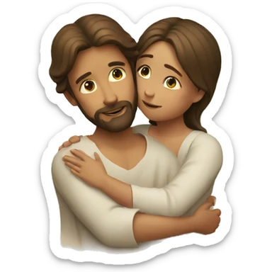 Jesus hugs a girl sticker