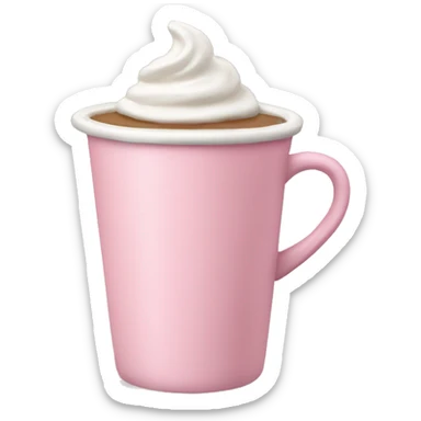 Light Pink Hot Choclate Cup sticker