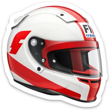 f1 helmet from side, with f1 logo sticker