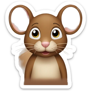 brown mouse jerry sticker