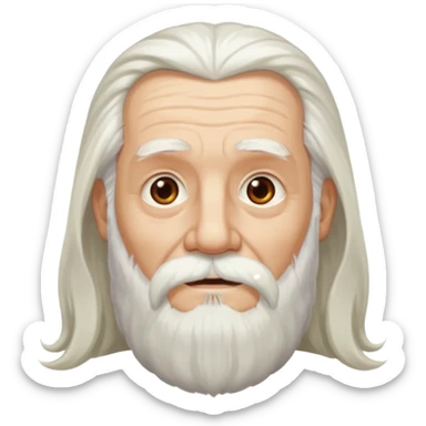 elderly man long hair and long bearded sticker
