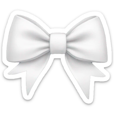 white bow  sticker