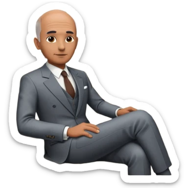 Balding graying indian guy in suit with a bentley sticker