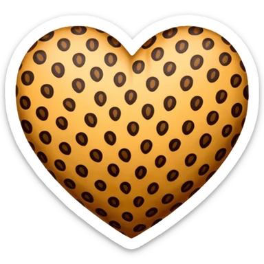 leopard print heart sticker