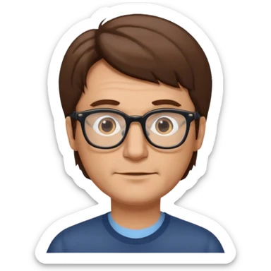 homme cheveux µbrun age moyen blanc lunettes sticker