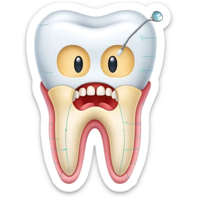 dental chart with tooth diagnosis results sticker