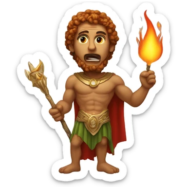 algerian prometheus with fire sticker