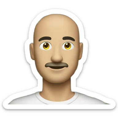 man with dollar signs for eyes sticker