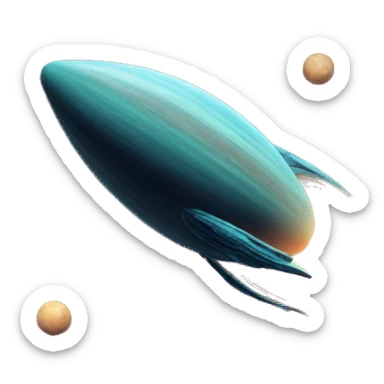 Vintage Planet comet streak motion blur sticker