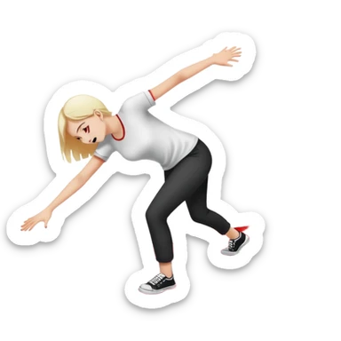 Jackson pollock flicking black white and red paint onto the floor sticker