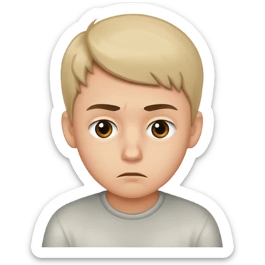 A boy cheating on his own sticker