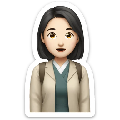 Korean girl as na hee doo in drama 2125 sticker
