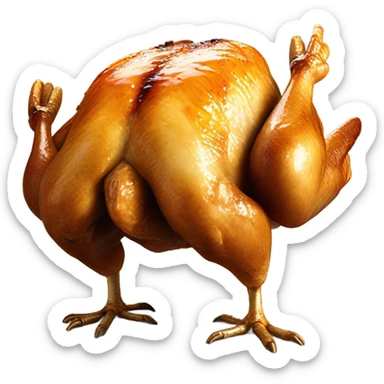 Roasted chicken sticker