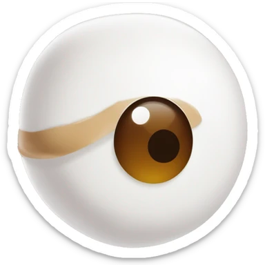 Il viso di un coniglietto molto dolce con una striscia bianca, i lati del viso marroncini, occhi azzurri sticker