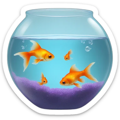 goldfish in a Fish bowl sticker