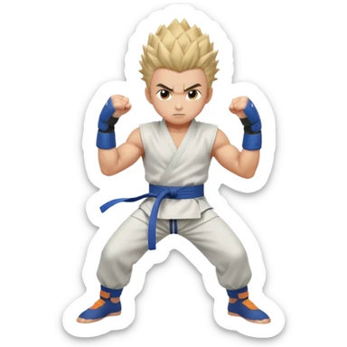 1 vs 100 fight anime Style boy sticker