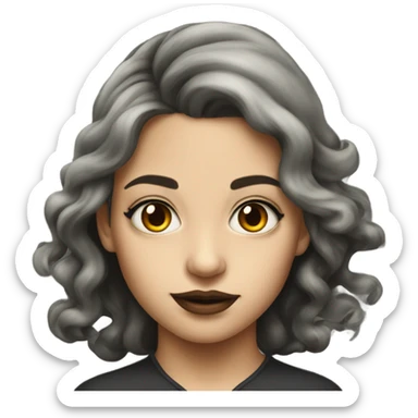 smoky portrait of a girl sticker