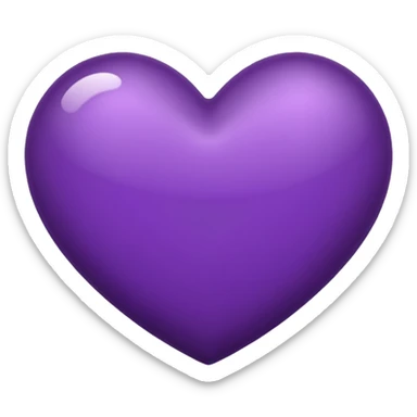 dark purple heart emoji sticker