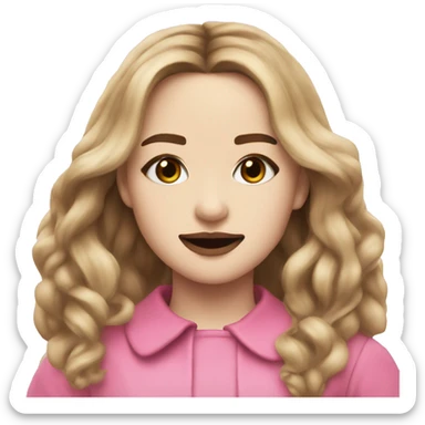 Sabrina Carpenter in pink sticker