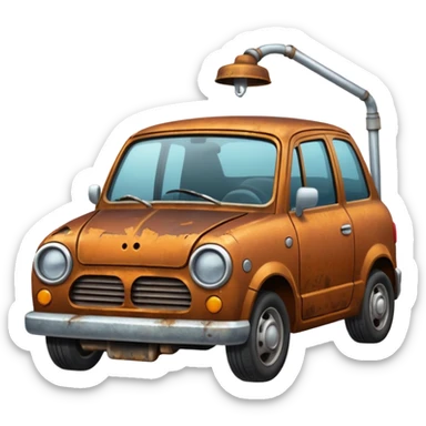 carro en reparacion sticker