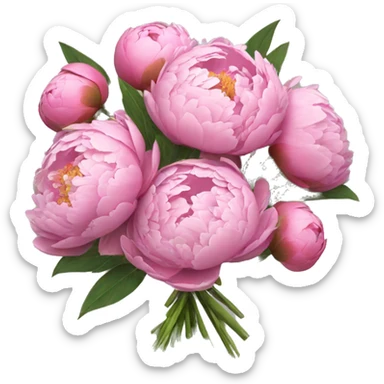 Peony bouquet  sticker