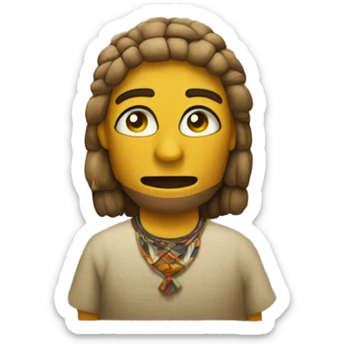 Emoji de la cultura nazca con su textileria sticker