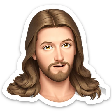 handsome male portrait with beard sticker