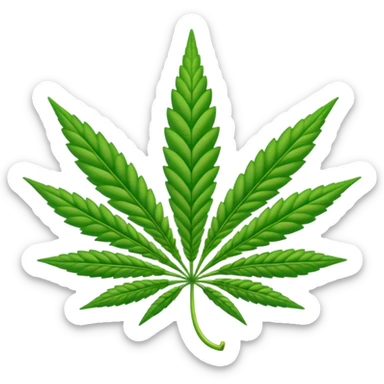 Marijuana plant emblem with 420 in the middle sticker