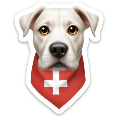 swiss dog and swiss flag sticker