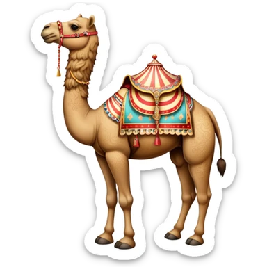 Vintage circus camel sticker