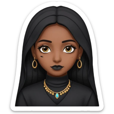 Indian emo girl  sticker