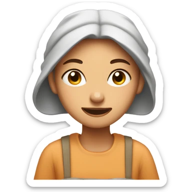 tea girl with comfy mood sticker