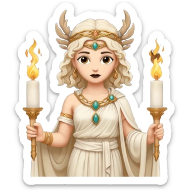 dark academia, Greek statue. Goddess Hecate  sticker